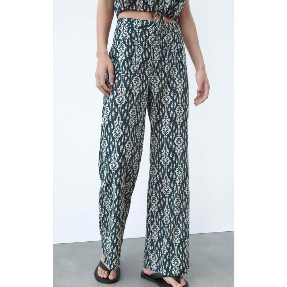 ZARA Printed Boho Trouser Cotton Pants The Ava Size Small
